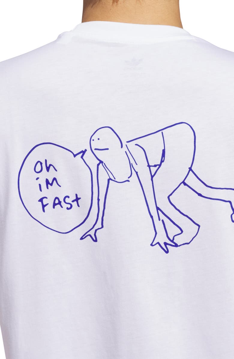adidas Shmoofoil I'm Fast Graphic T-Shirt, Alternate, color, White