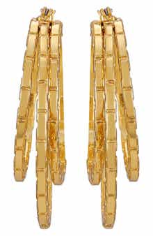 Vince Camuto Textured Layered Triple Hoop Earrings