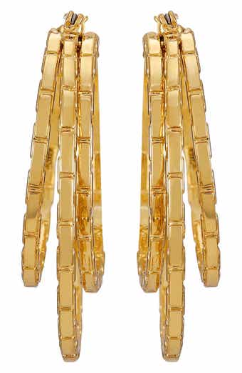 Vince Camuto Textured Layered Triple Hoop Earrings