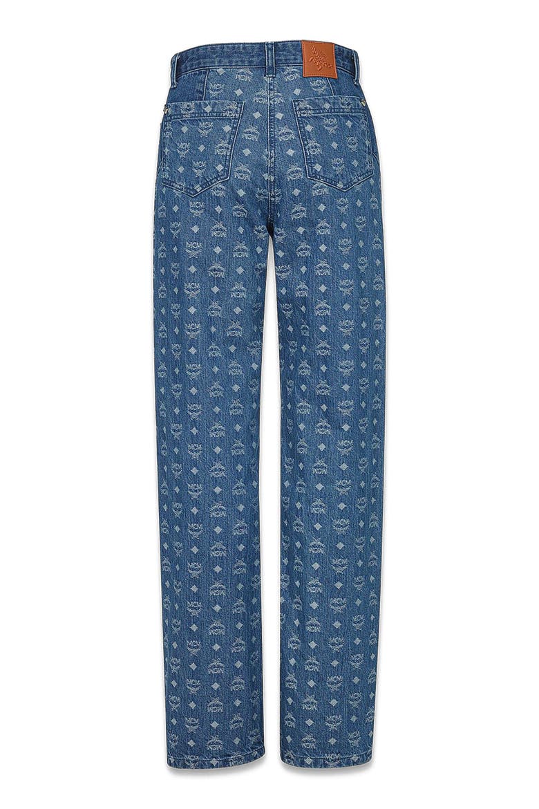 Monogram Jeans in Denim Jacquard, Alternate, color, Blue
