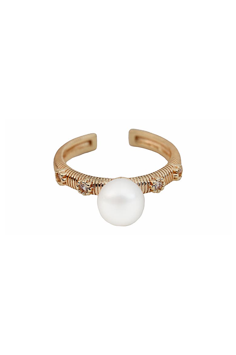 Cultured Pearl Ring, Main, color, WHITE