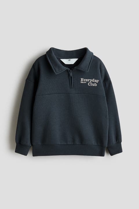 Embroidery-detail Zip-top Sweatshirt