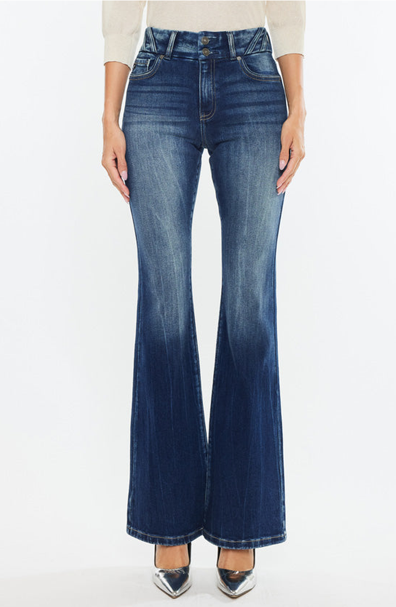 KanCan Michelle High Rise Flare Jeans, Main, color, Dark Wash