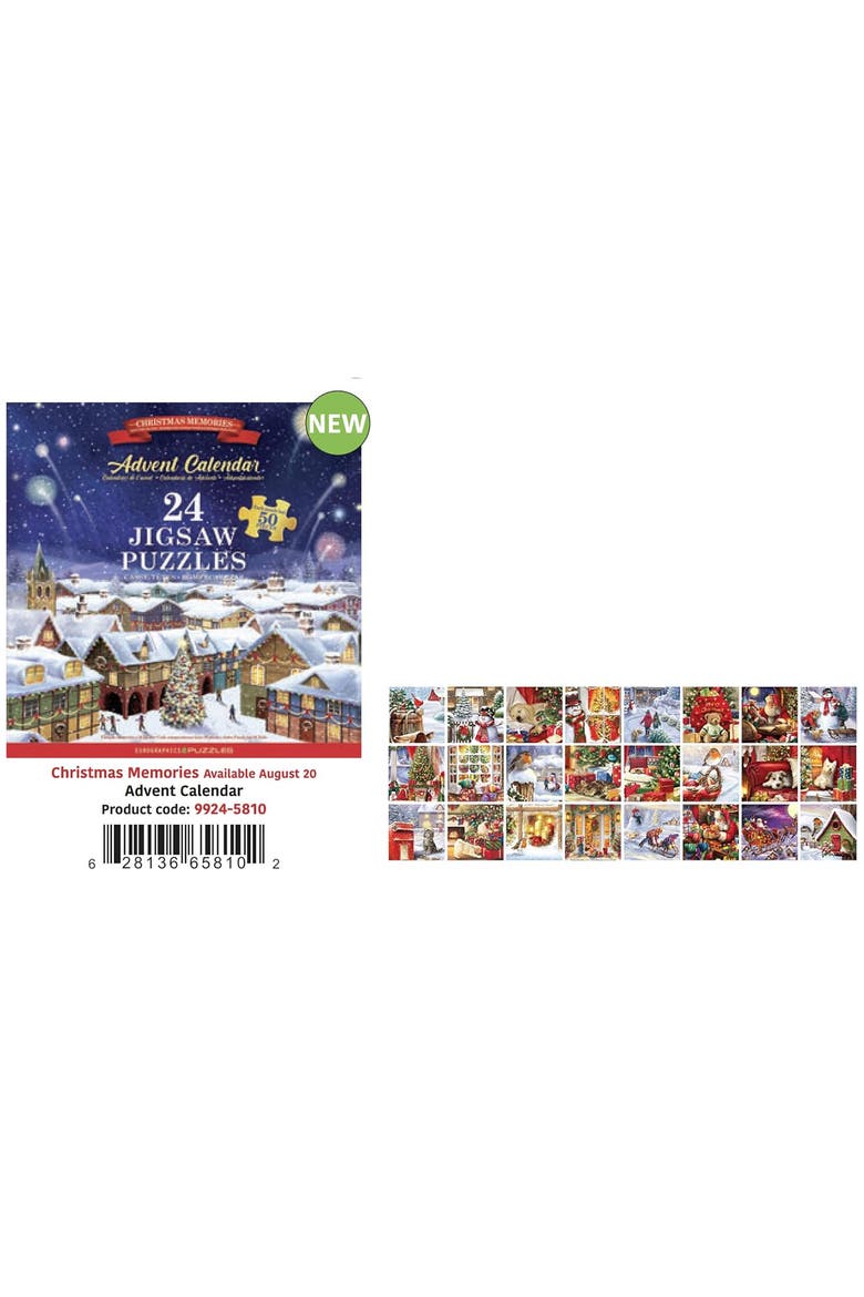 Puzzle Advent Calendar Christmas Memories, Alternate, color, Multicolored