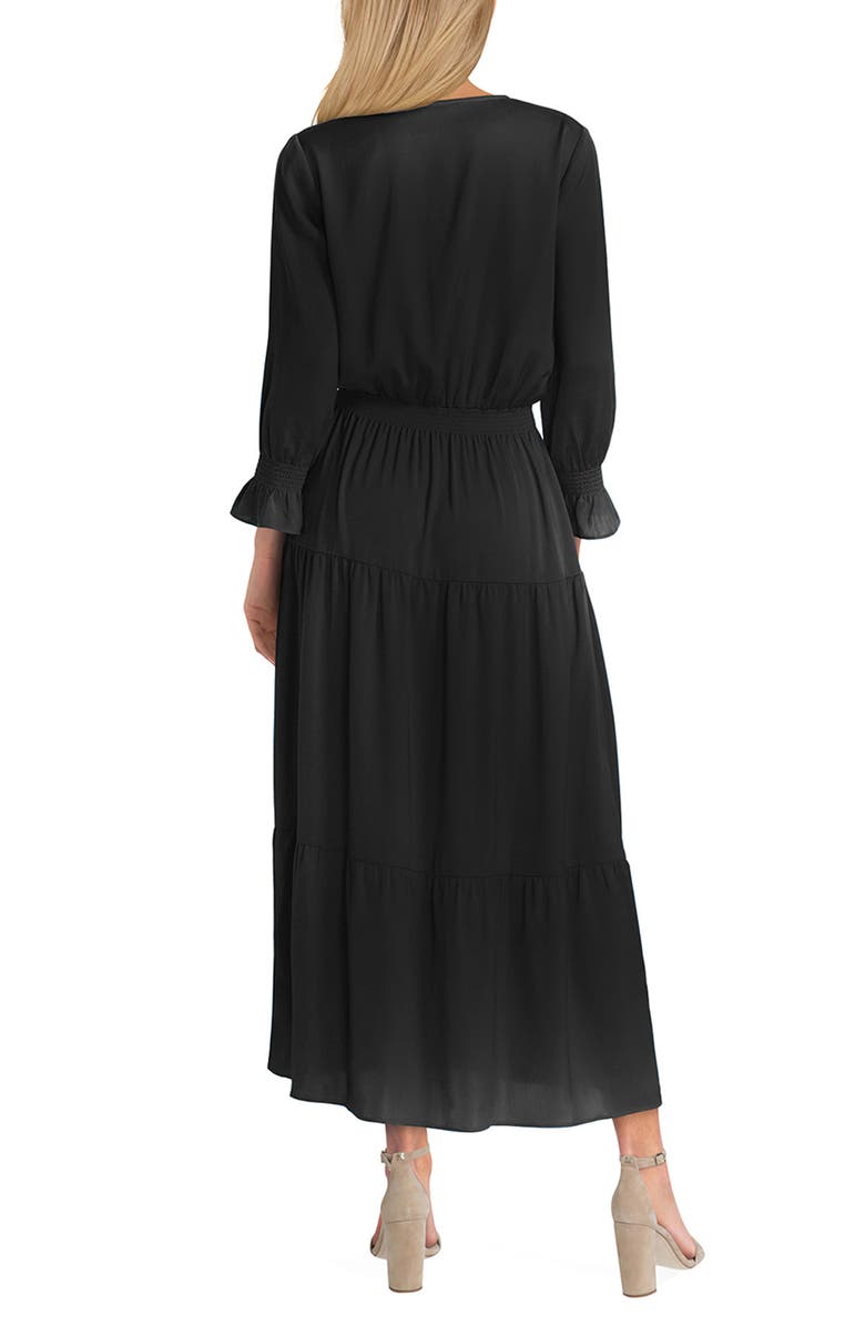 GIGI PARKER 3/4 Length Sleeve Smocked Maxi Dress, Alternate, color, 