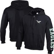 Champion Men's Champion Black Philadelphia Eagles Powerblend Fleece Full-Zip Hoodie