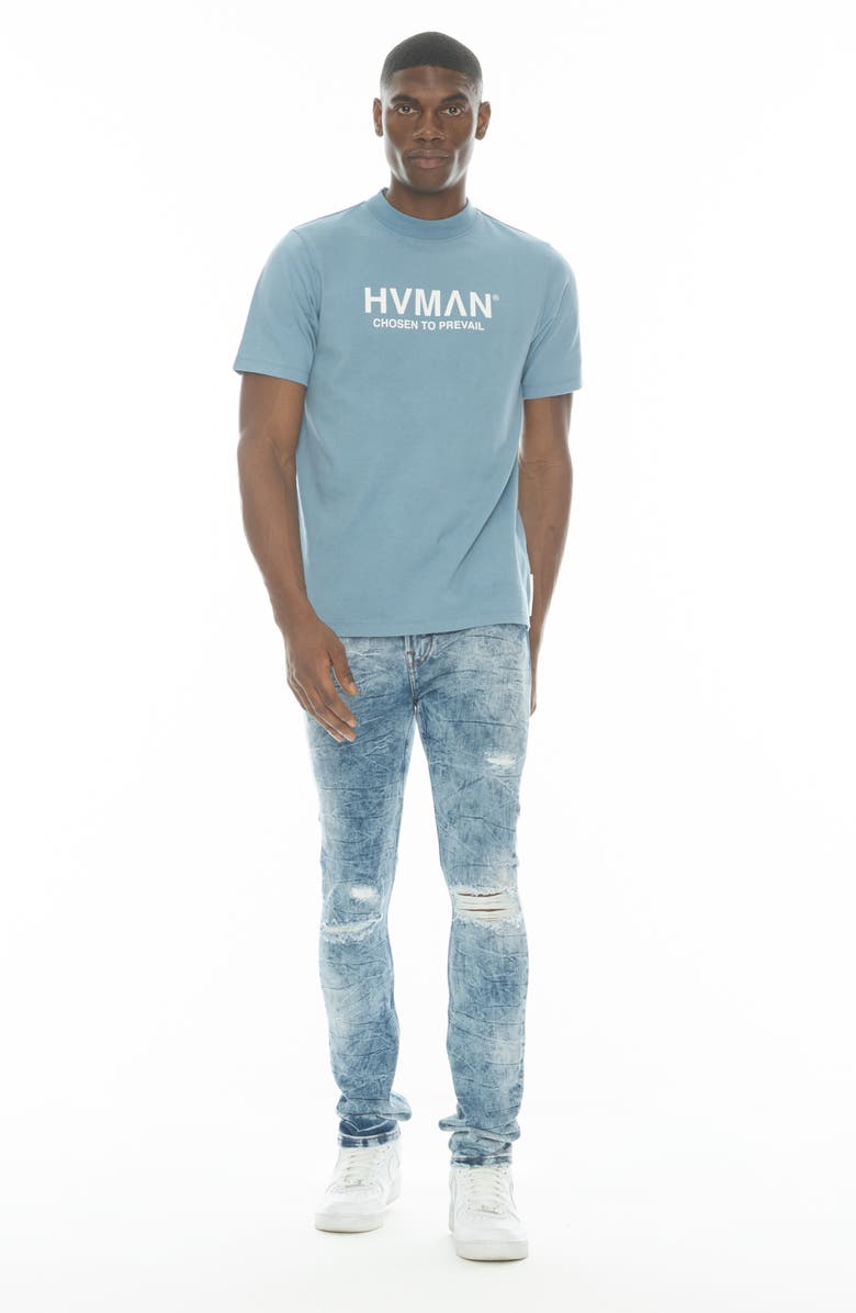 HVMAN Strat Ripped Super Skinny Jeans, Alternate, color, Dream