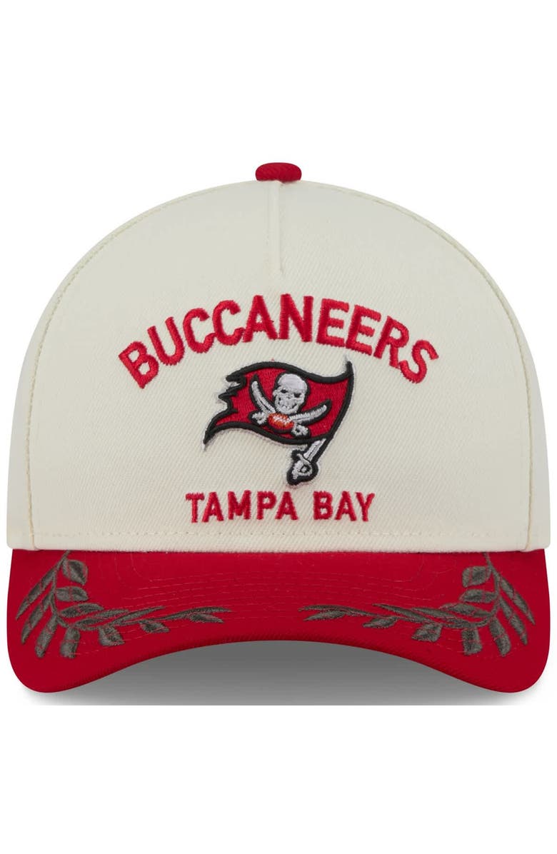 New Era Men's New Era Cream/Red Tampa Bay Buccaneers 2025 NFL Draft 9FORTY A-Frame M-Crown Adjustable Hat, Alternate, color, Cream