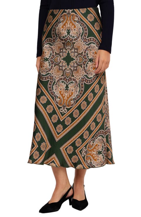 Bias Cut Midi Skirt