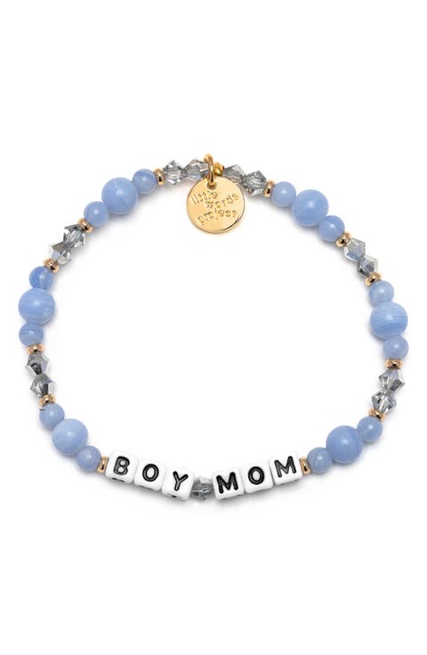 Boy Mom Beaded Stretch Bracelet