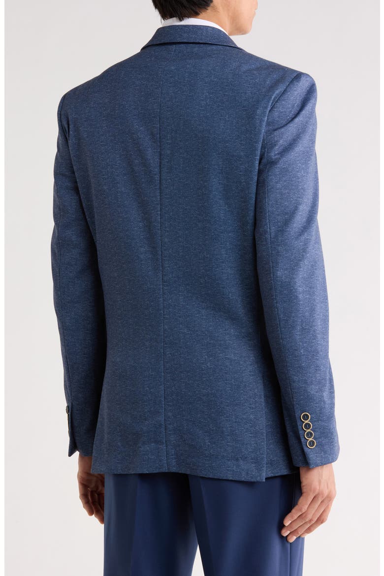 Slim Fit Herringbone Knit Sport Coat, Alternate, color, NAVY