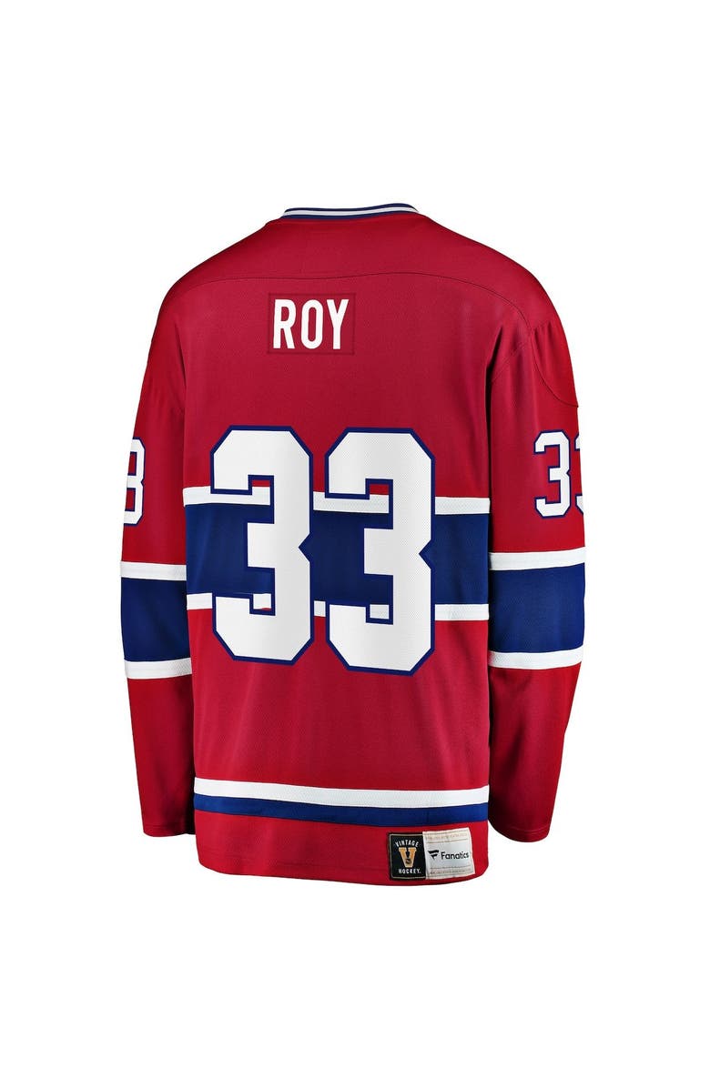 FANATICS Men's Fanatics Branded Patrick Roy Red Montreal Canadiens Premier Breakaway Retired Player Jersey, Alternate, color, 