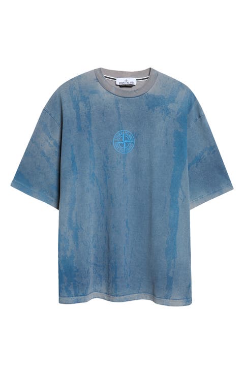 Texture Print Cotton T-Shirt