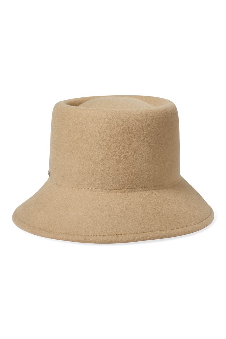 Elle Wool Felt Bucket Hat, Alternate, color, SAND