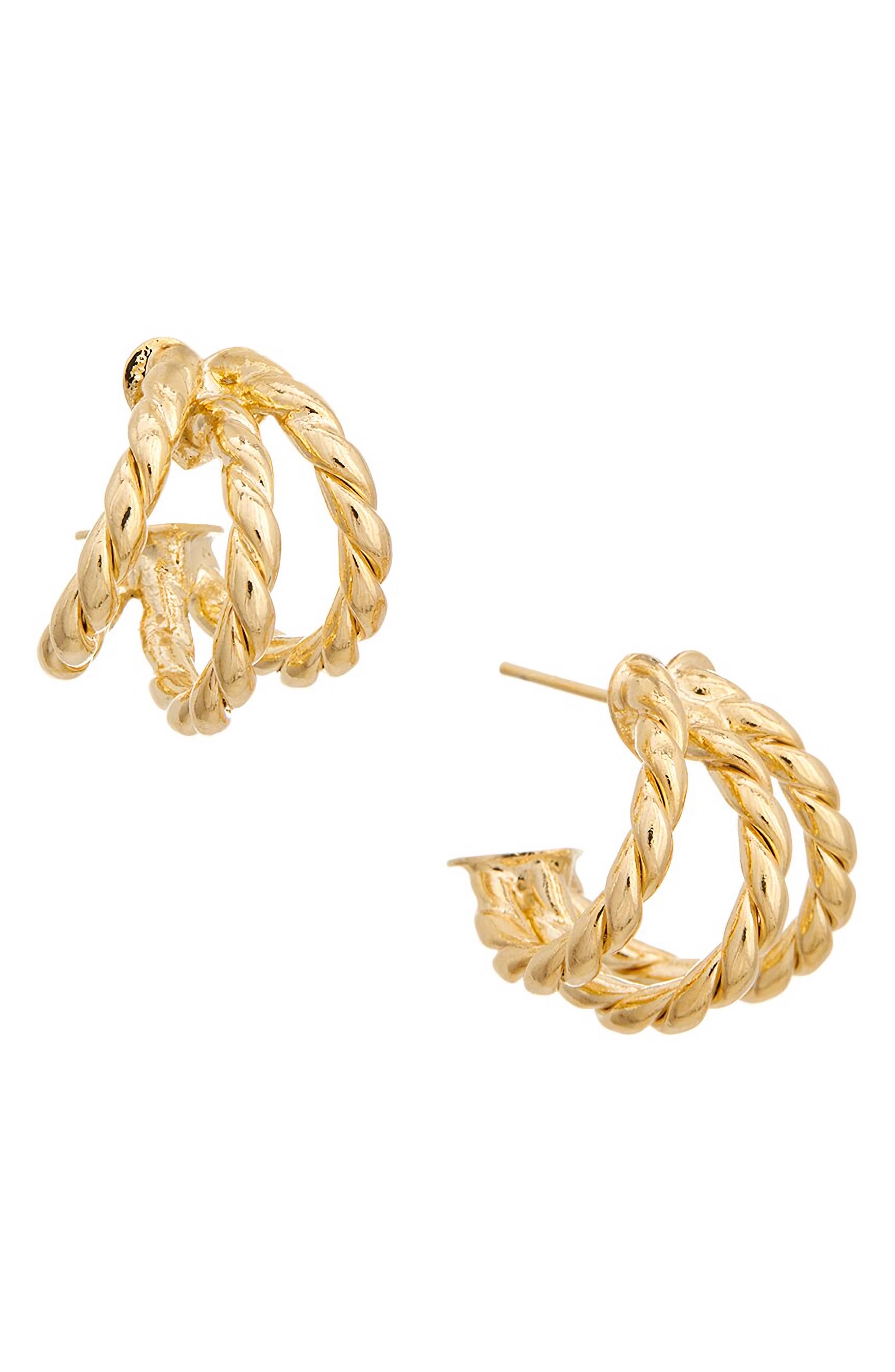 Juvell Twisted Triple Hoop Earrings