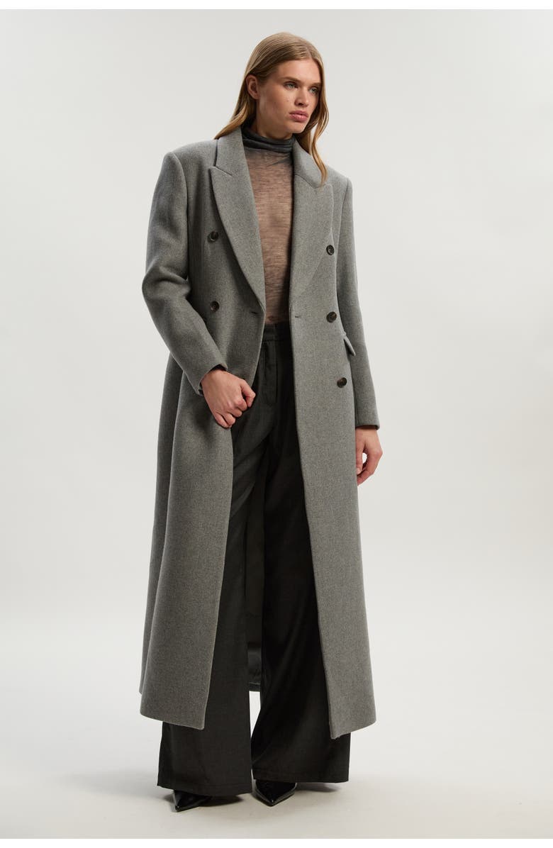 Karen Millen Wool Double Breasted Tailored Maxi Coat, Main, color,