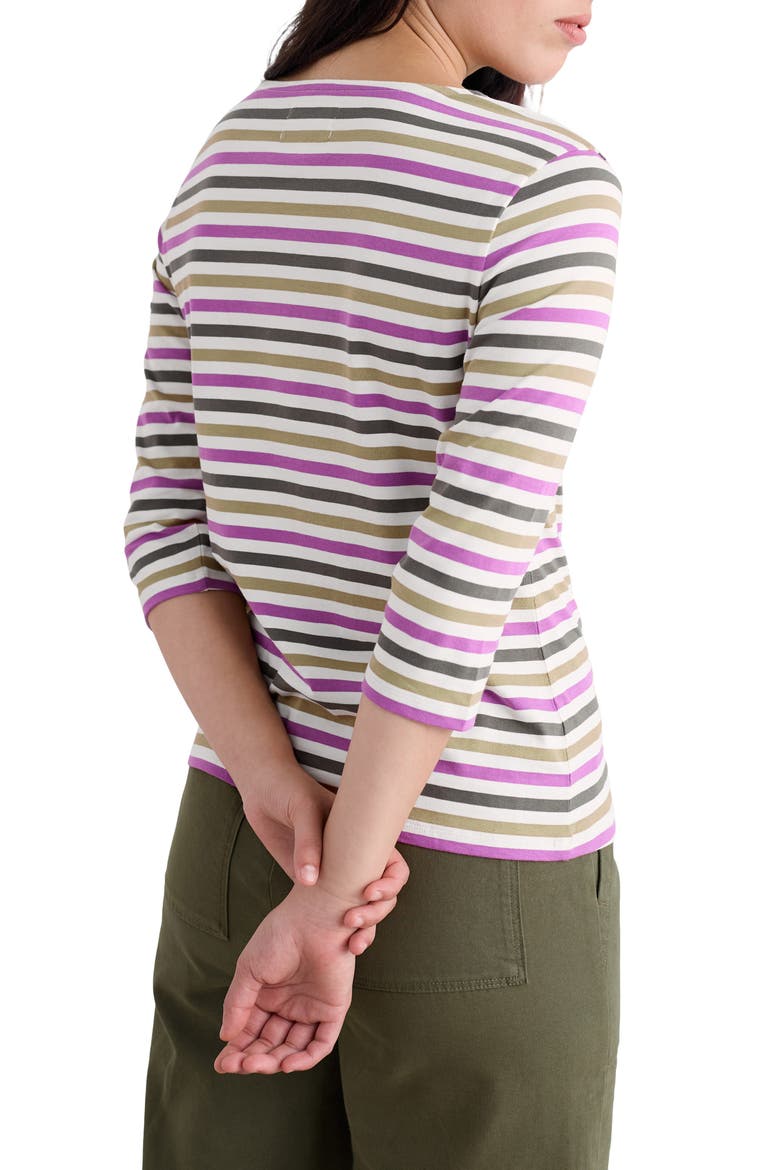 Sailor Stripe Organic Cotton Top, Alternate, color, TRI MINI CORNISH FEN