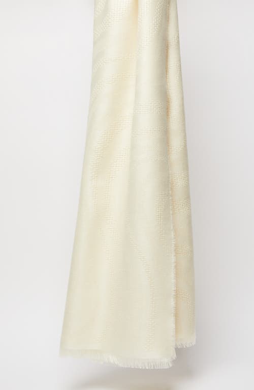 Max Mara Pirania Alpaca & Silk Scarf In White