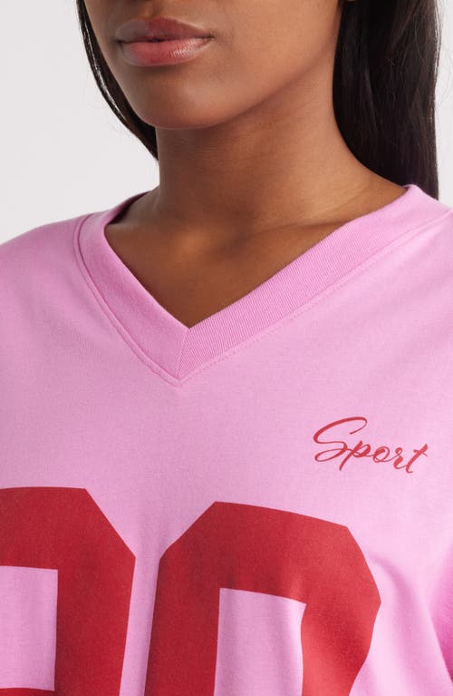 Vinyl Icons 88 Oversize Graphic T-shirt In Pink