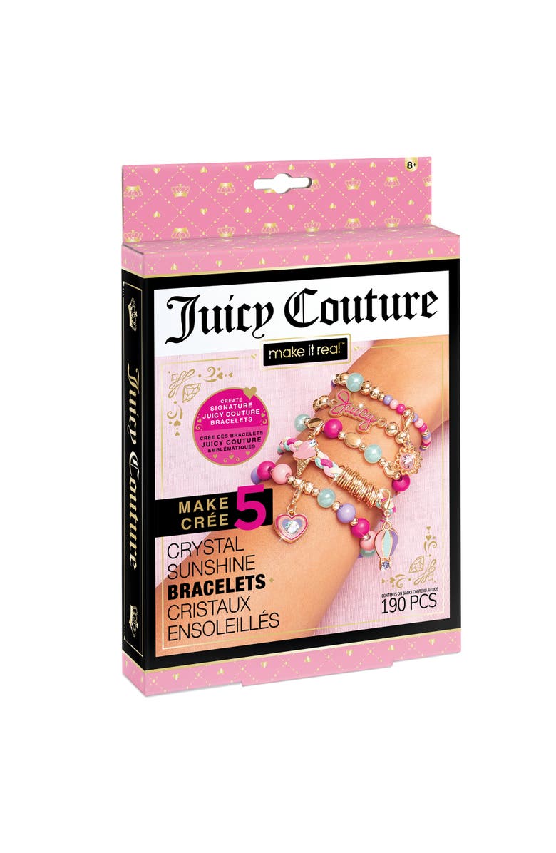 Juicy Couture Mini Crystal Sunshine Bracelets Kit 5 Unique Charm Bracelets, Main, color, Multicolored