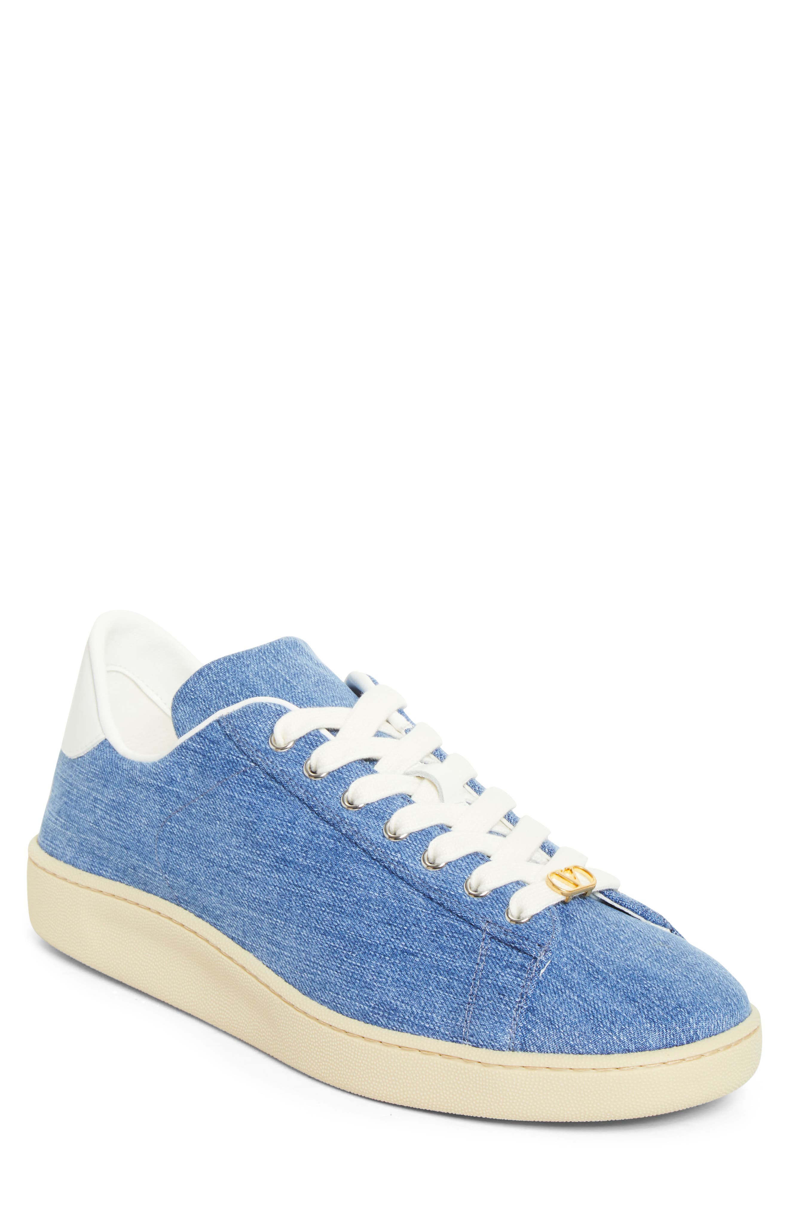 Valentino Garavani Royco Denim Low Top Sneaker, Main, color, Blue Multi