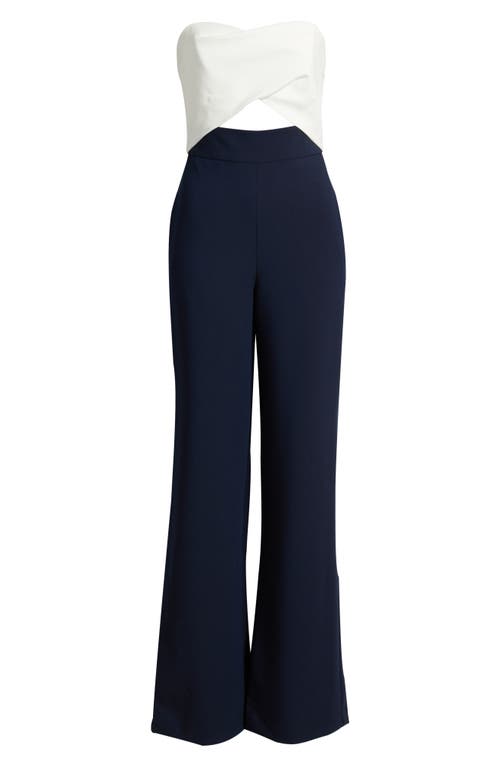 Black Halo Jada Color Block Cutout Jumpsuit