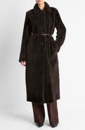 Vince Long Genuine Shearling Coat