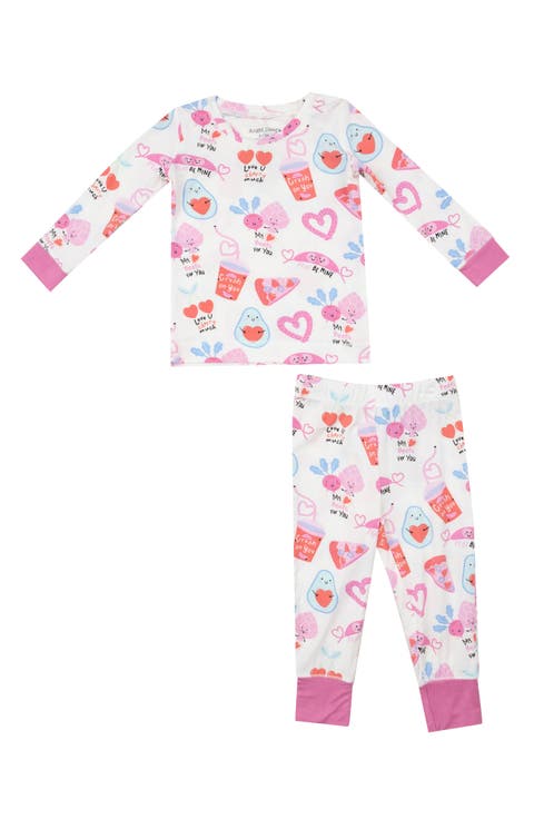 Love You Foodie Print Fitted Two-Piece Pajamas (Baby)