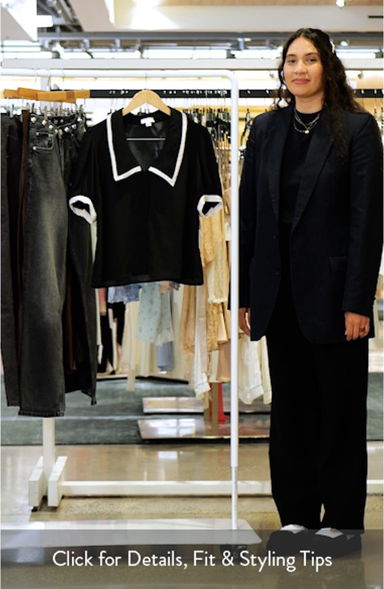 Contrast Trim Georgette Top, sales video thumbnail