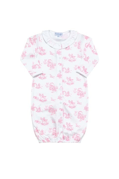 Pink Toile Baby Converter Gown - Baby