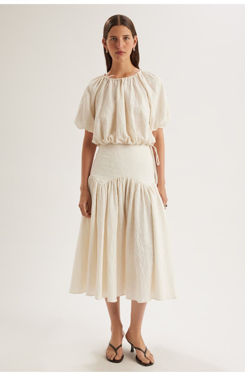 Merlette Lotus Top, Alternate, color, Cream