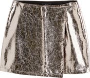 NEXT Metallic Faux Leather Miniskirt