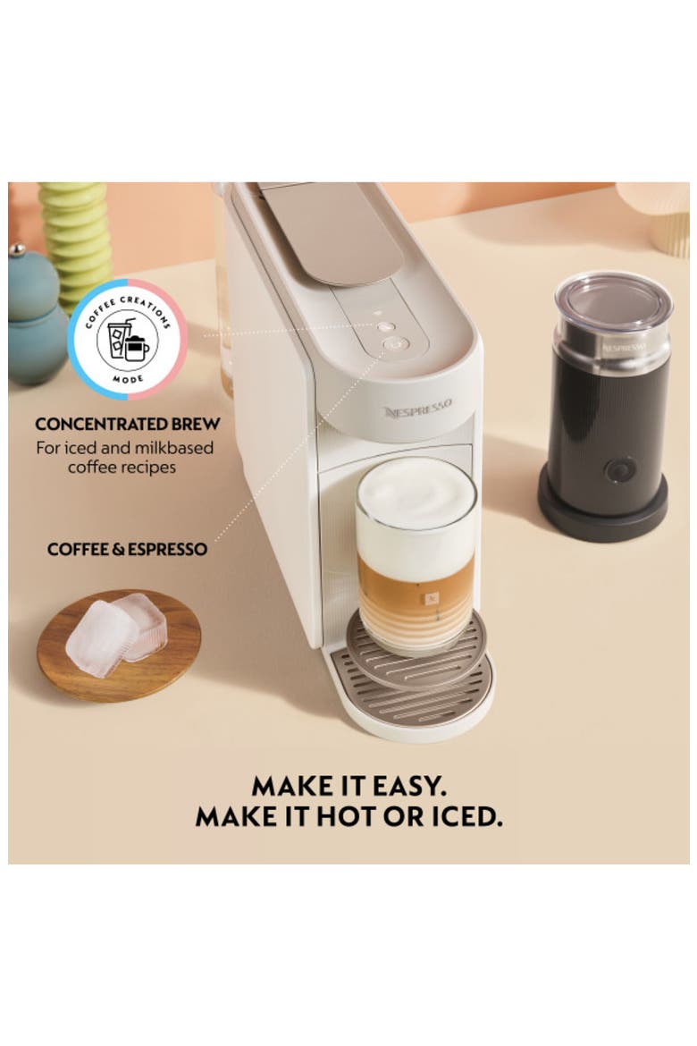 Vertuo Up Coffee Machine & Aeroccino Frother Set, Alternate, color, WHITE