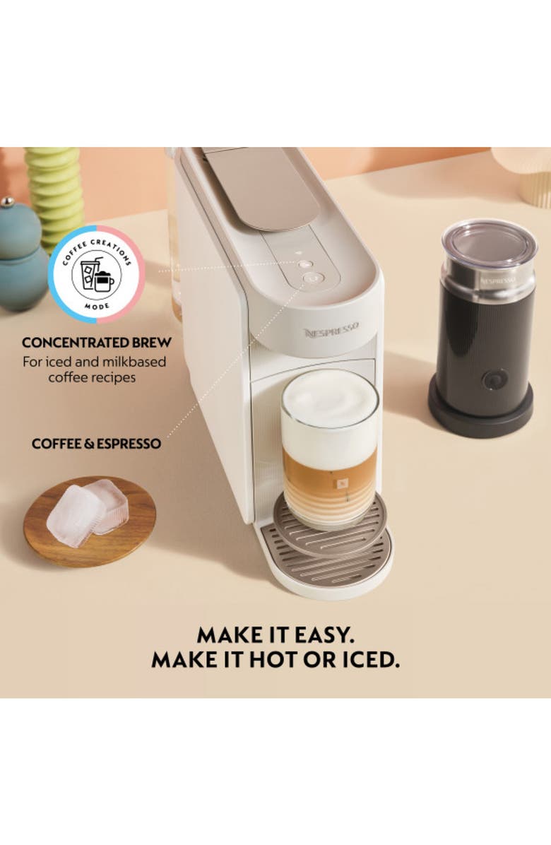Nespresso Vertuo Up Coffee Machine & Aeroccino Frother Set, Alternate, color, White