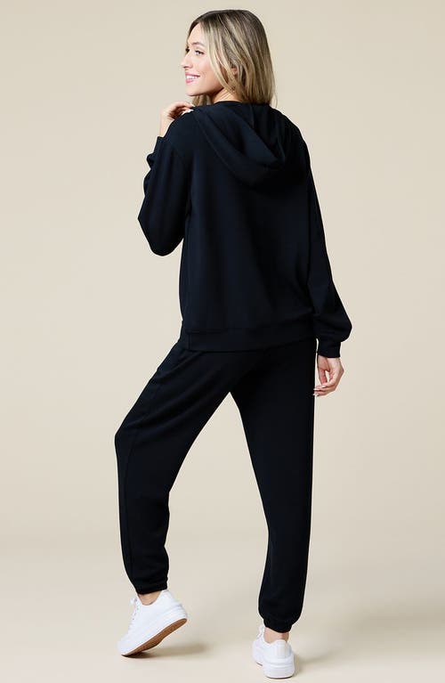 Softies Athleisure Puredream Long Sleeve Hoodie Jogger Set In Black