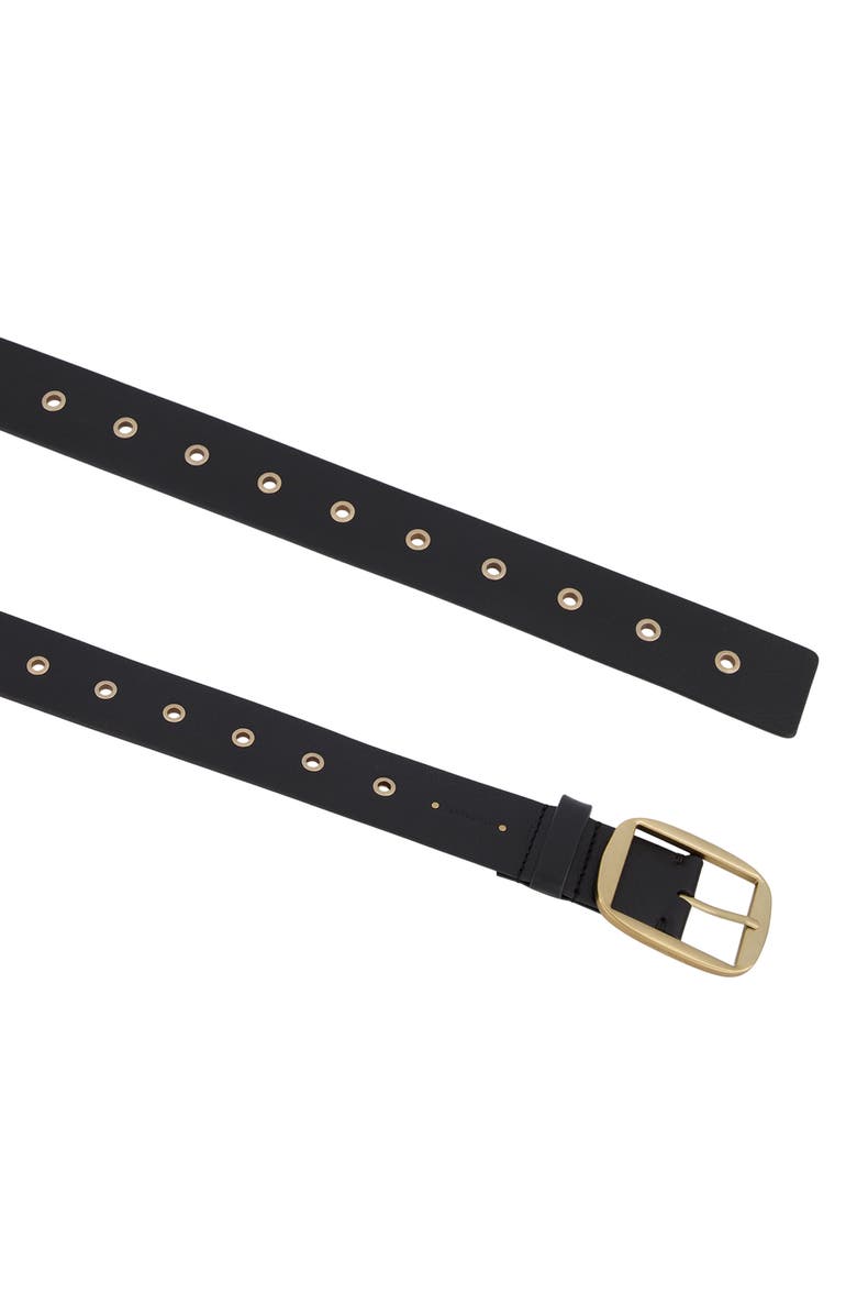 AllSaints Leather Eyelet Belt, Alternate, color,