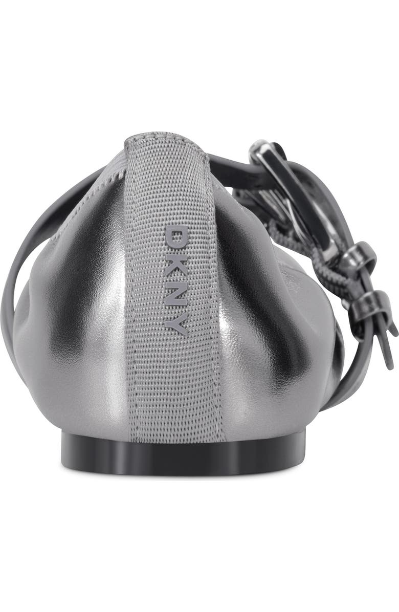 DKNY Dade Buckle Strap Ballet Flat, Alternate, color, Nickel