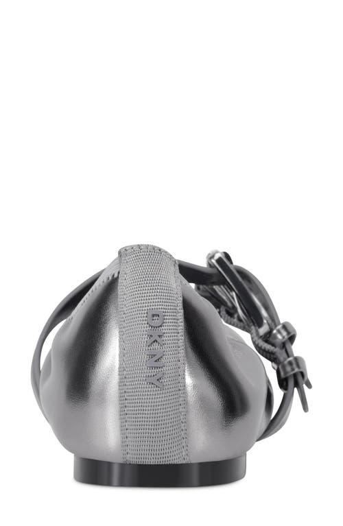 Dkny Dade Buckle Strap Ballet Flat In Nickel