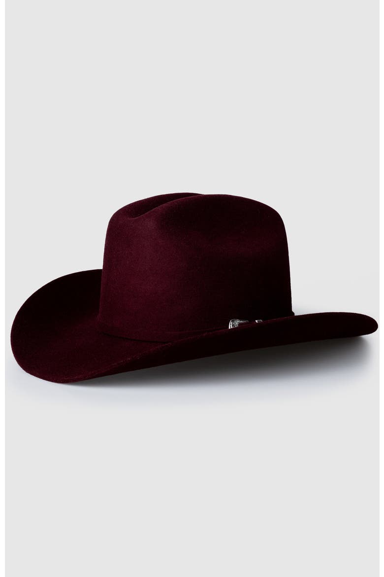 Bourbon Cowboy Hat, Main, color, Burgundy