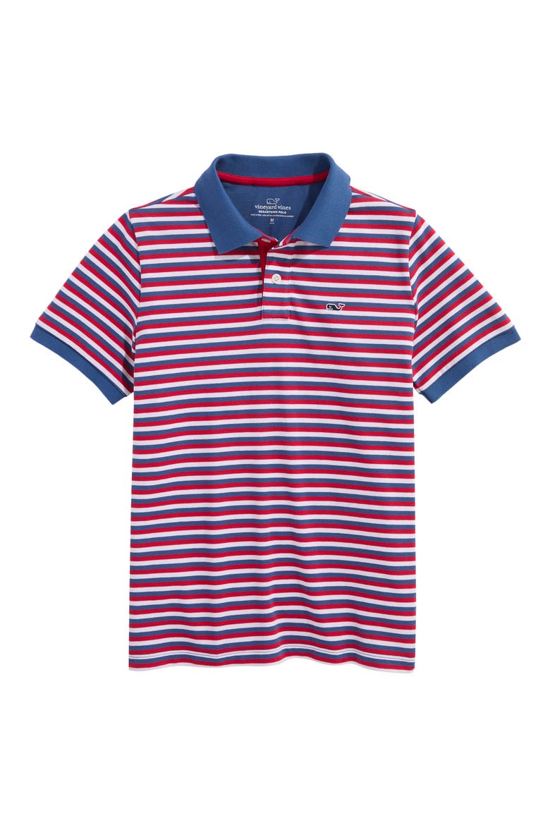 Kids' Edgartown Piqué Polo, Main, color, RED WHITE BLUE