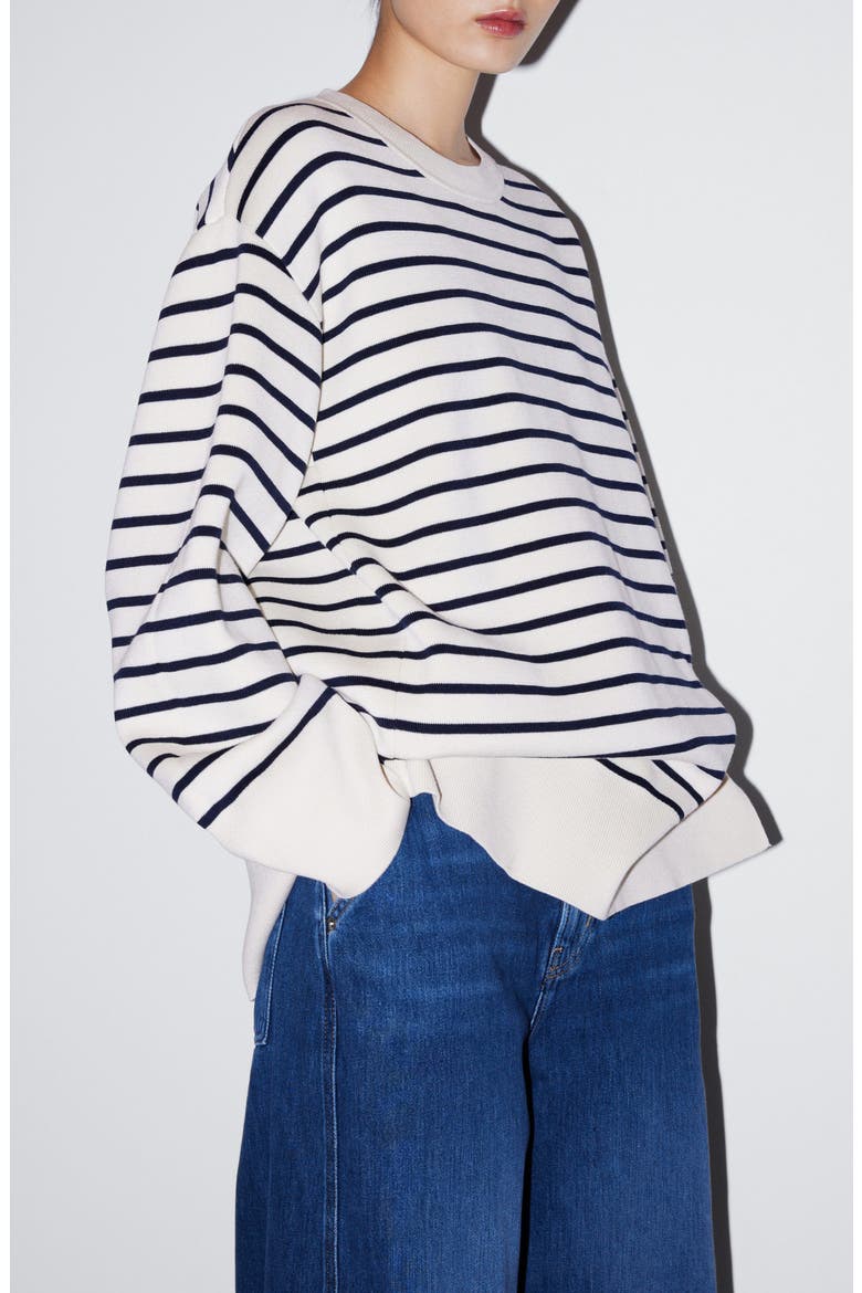 Stripe Sweater, Main, color, WHITE DUSTY LIGHT