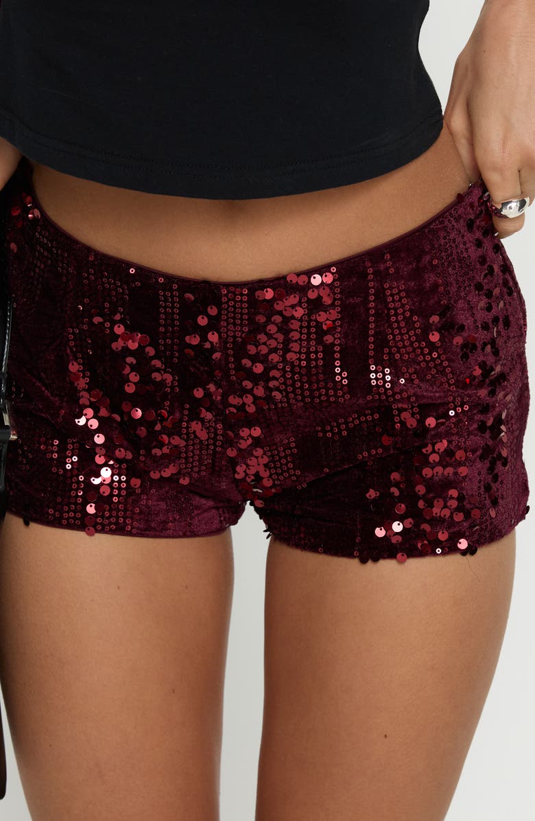 Princess Polly Showtime Micro Sequin Shorts, Alternate, color,