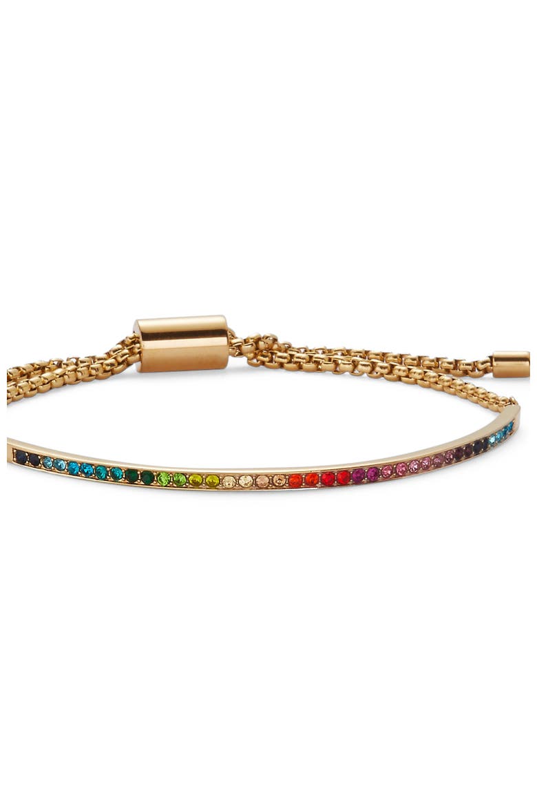 Rainbow Ombre Pave Bolo Bracelet, Alternate, color, Rainbow Ombre