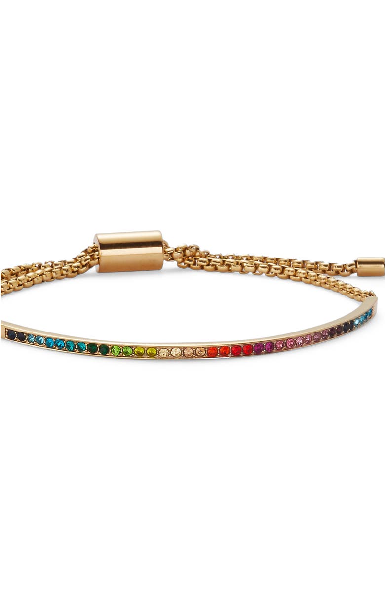 Alex and Ani Rainbow Ombre Pave Bolo Bracelet, Alternate, color, Rainbow Ombre