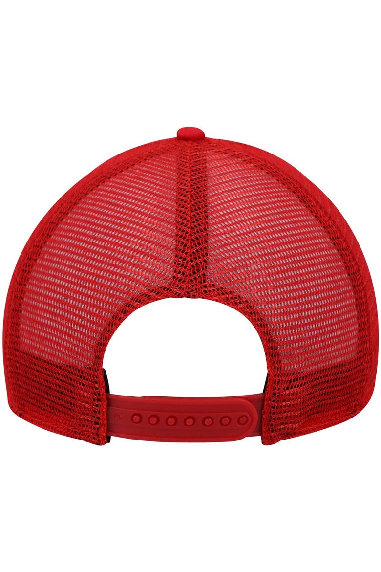 Men's '47 Red Washington Nationals Cledus MVP Trucker Snapback Hat, Alternate, color, Red
