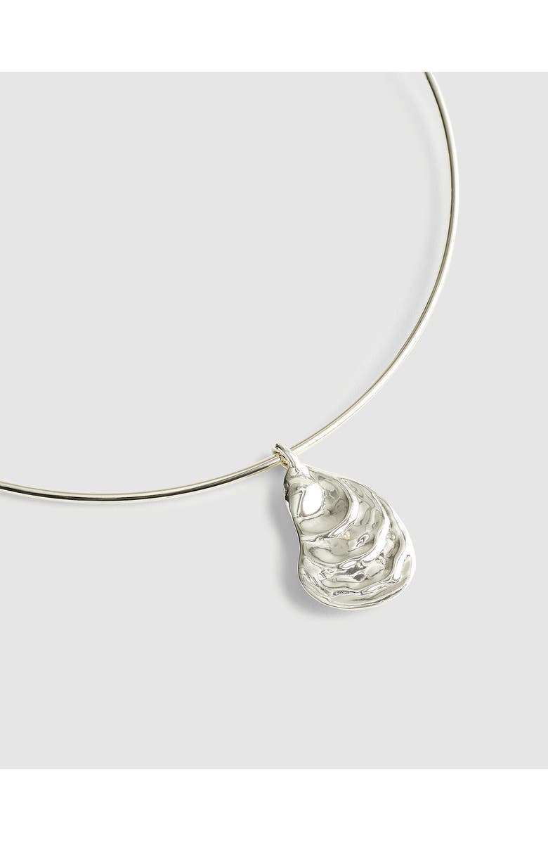 Madewell Shell Wire Choker Necklace., Alternate, color, Warm Silver