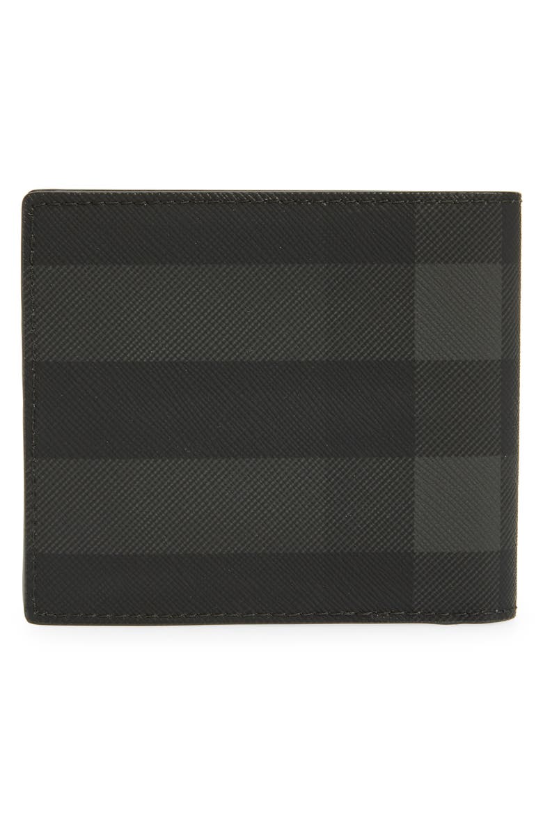 Check Canvas Bifold Wallet, Alternate, color, CHARCOAL