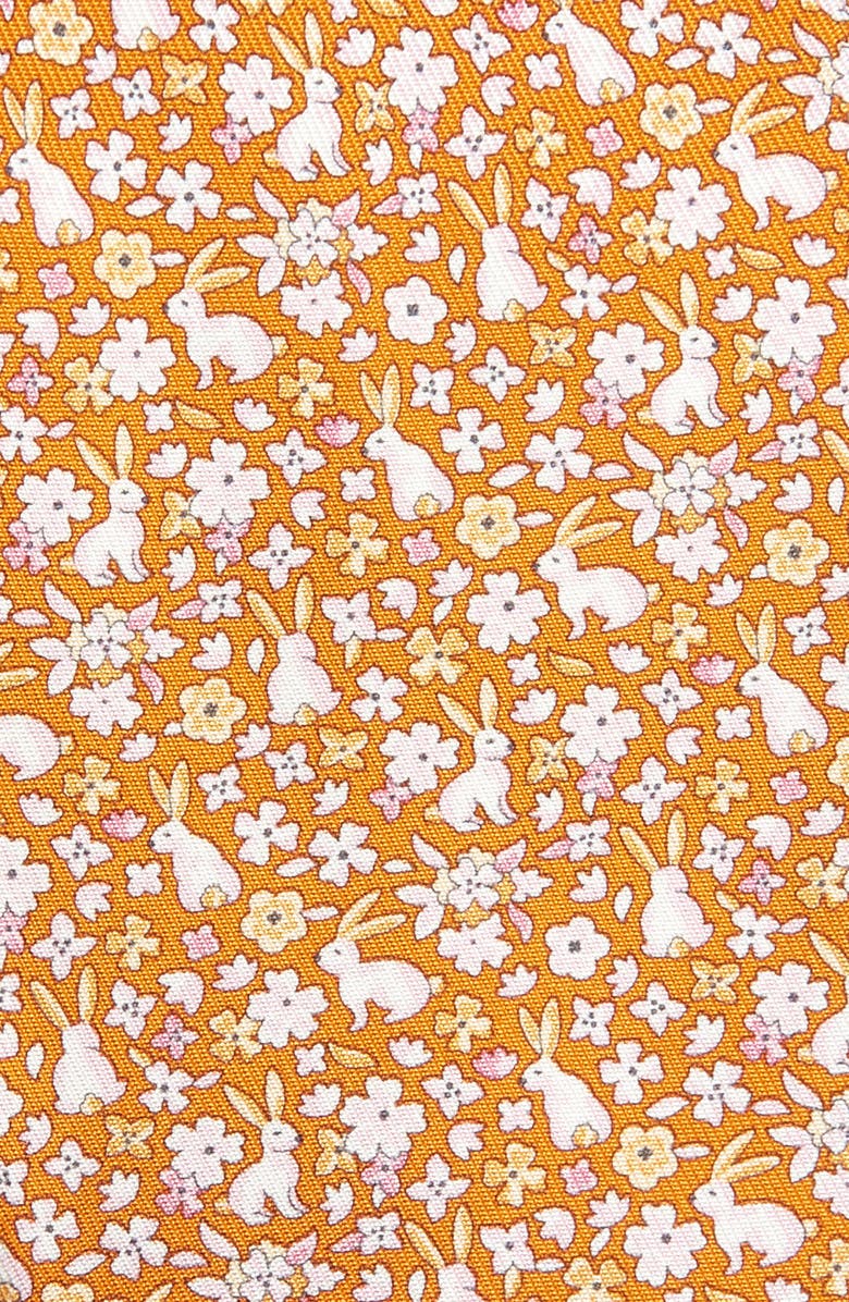 FERRAGAMO Floral Rabbit Print Silk Tie, Alternate, color,