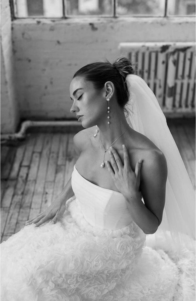 Untamed Petals Odessa Freshwater Pearl Lariat, Alternate, color, Gold