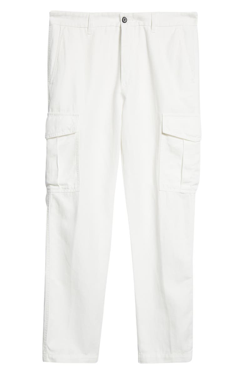 Eleventy Cotton & Linen Cargo Pants, Alternate, color, 01 White